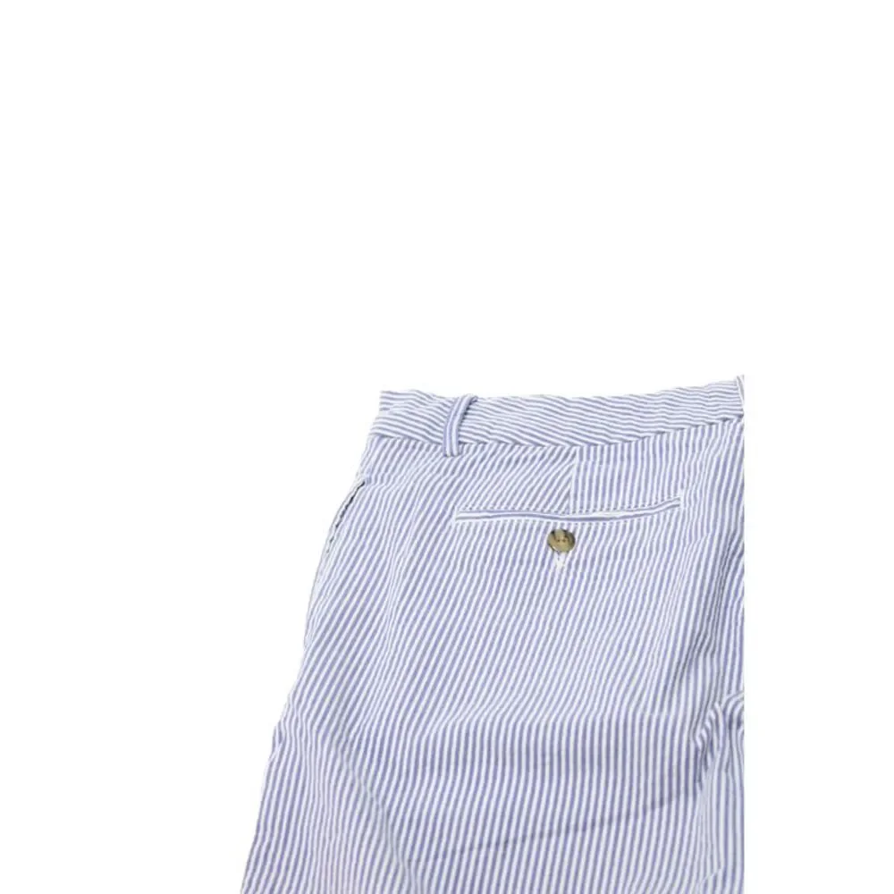 Polo Ralph Lauren Childrens Boys Seersucker Shorts Blue White Cotton Size 20